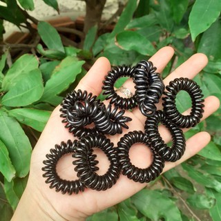 Sỉ 50 dây Cột tóc lò xo màu đen (đường kính 2.5-3cm)