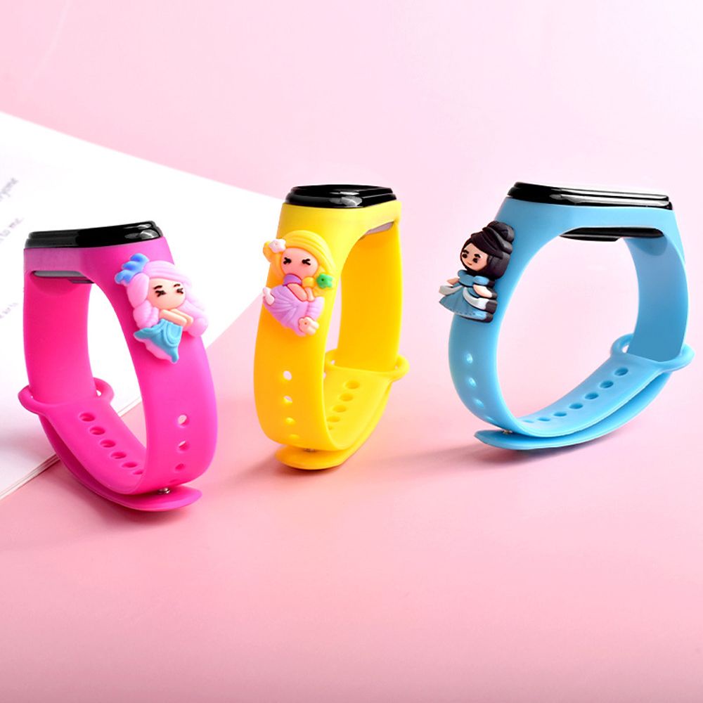 Đồng hồ đeo tay điện tử màn hình LED 3D chống thấm nước phong cách công chúa dành cho bé gái
