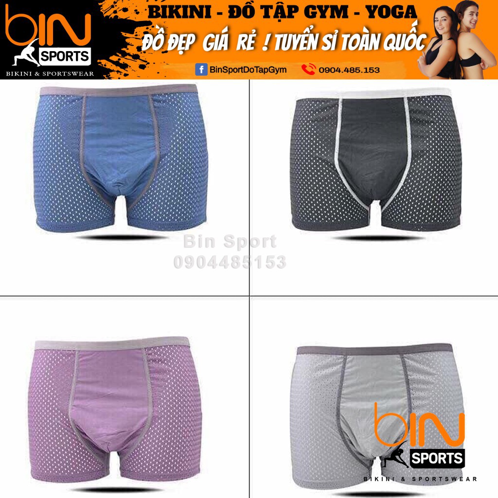Hộp 4 Chiếc Quần Lót Sịp Nam Thông Hơi Hàng Cao Cấp Bin Sports QL001