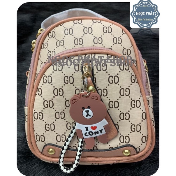 BALO NỮ HÌNH GẤU - CHẤT LIỆU DA QUẢNG CHÂU - HÀNG XỊN ĐẸP- KIỂU DÁNG TRẺ TRUNG NĂNG ĐỘNG, 4 NGĂN