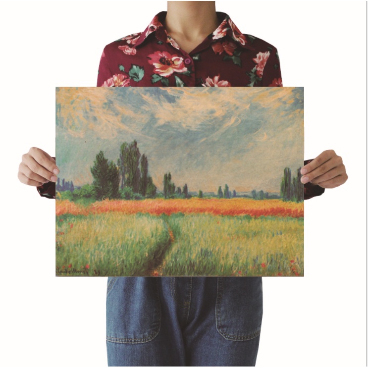 Tranh treo tường trang trí nội thất quán cà phê phong cách vintage