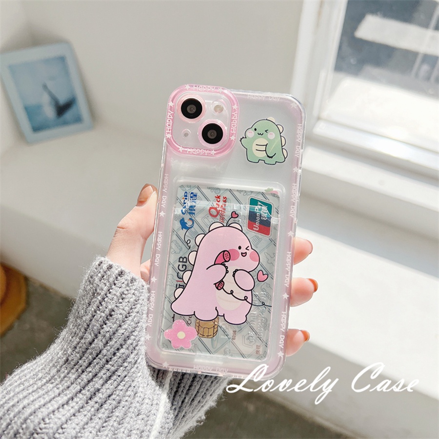 Ốp Điện Thoại Mềm Trong Suốt Hình Khủng Long Cho IPhone 14 13 12 11 Pro Max X XR Xs Max 8 7 Plus SE 2020 6 6s