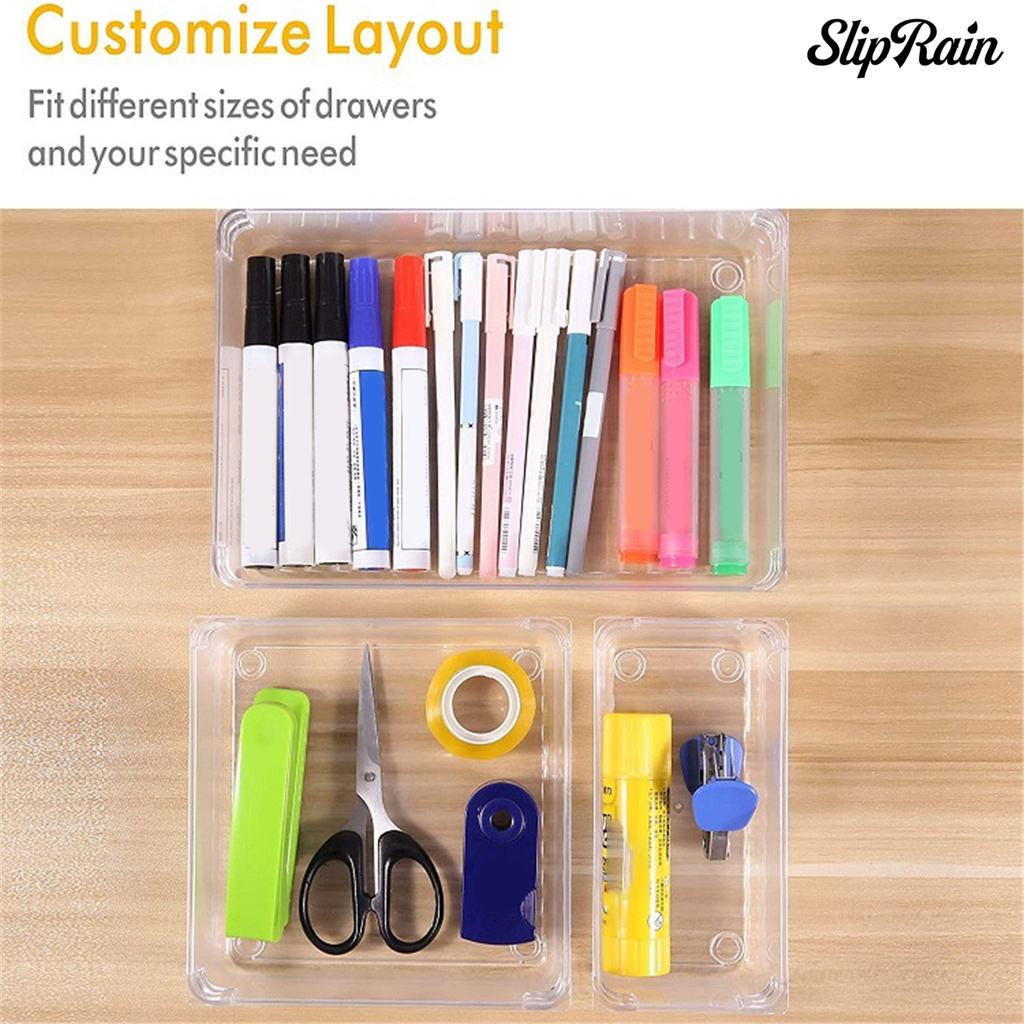 Set 10 Khay Nhựa Chia Ngăn Tủ Đa Năng