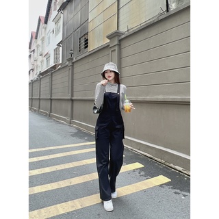 BỘ YẾM SUÔNG TÚI NẮP + ÁO THUN TAY DÀI CỔ CAO SỌC NGANG 170522