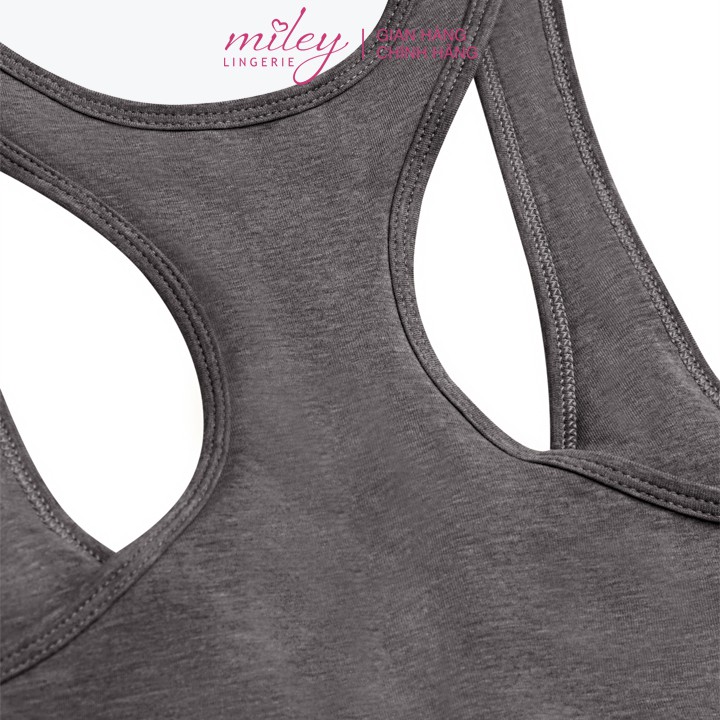 [QUÀ TẶNG 70K] Áo Ngực Thể Thao Nữ Melange Cổ Tròn Active Miley Lingerie Màu Xám Đen BRM11053