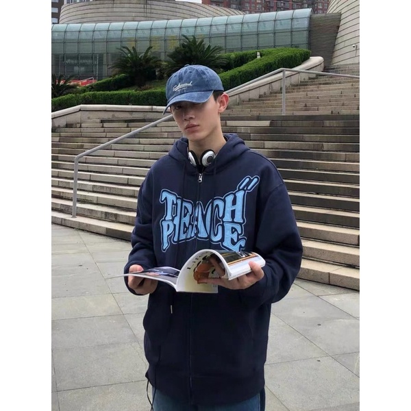 Áo Khoác Nỉ Hoodie Zip EAA Form Rộng Nam Nữ Unisex