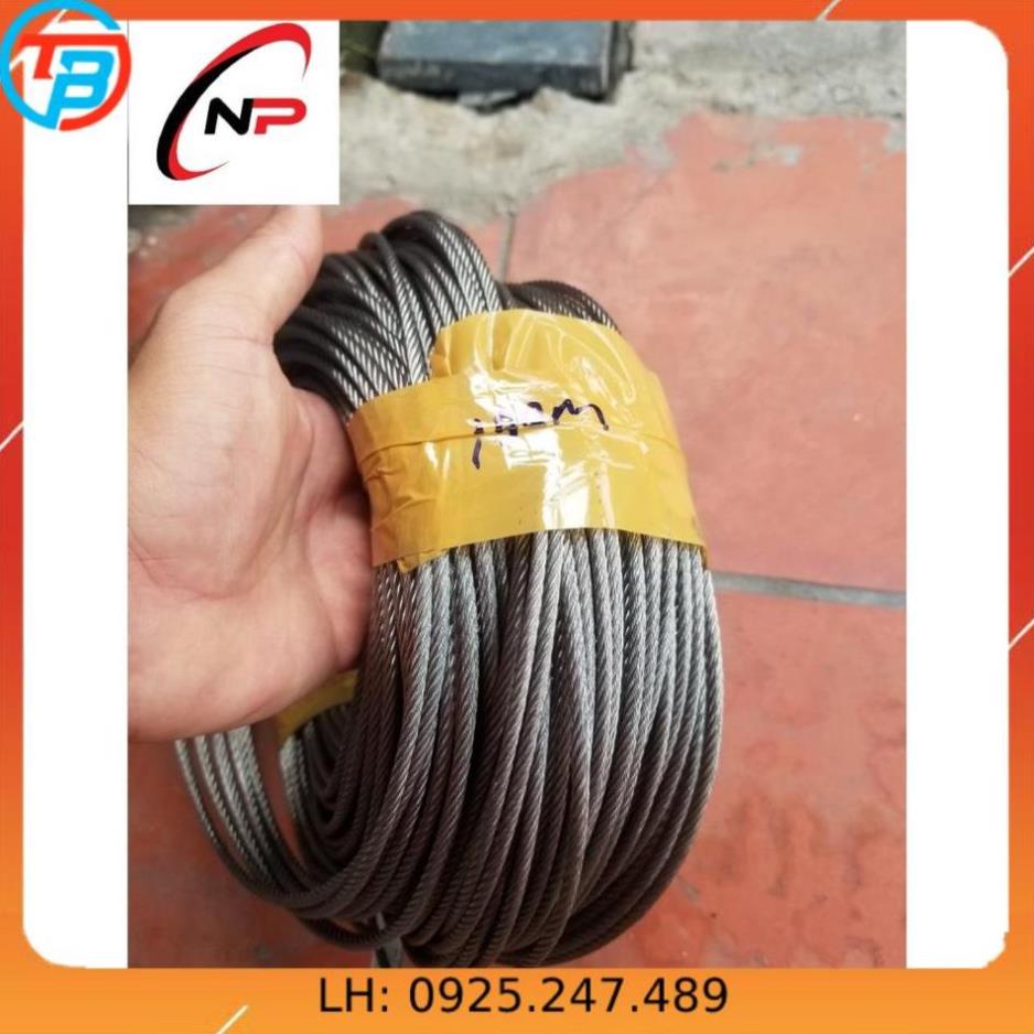 10 Mét Cáp inox 304 4mm loại tốt kèm 2 tăng đơ 4 khóa cáp làm dây phơi quần áo,chằng các vật dụng cần thiết ngoài trời.