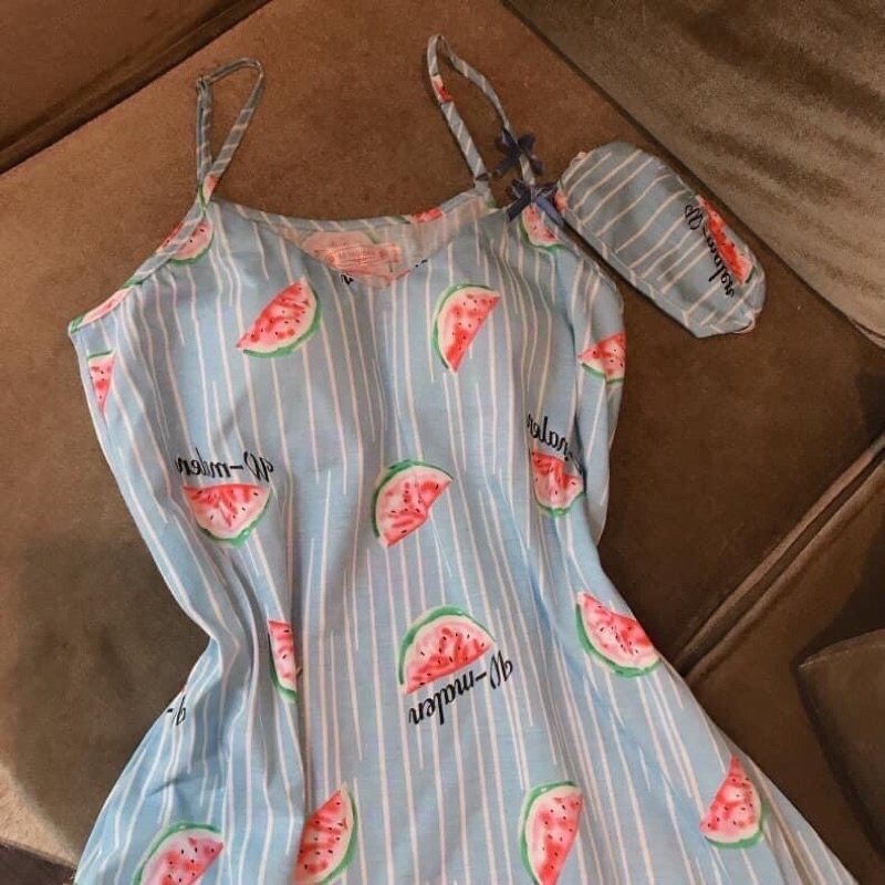 Đồ ngủ lụa Latin và dây ngủ trái dâu,dưa hấu chất cotton cho nữ. | BigBuy360 - bigbuy360.vn