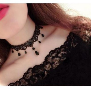Vòng cổ choker ren giọt lệ cá tính