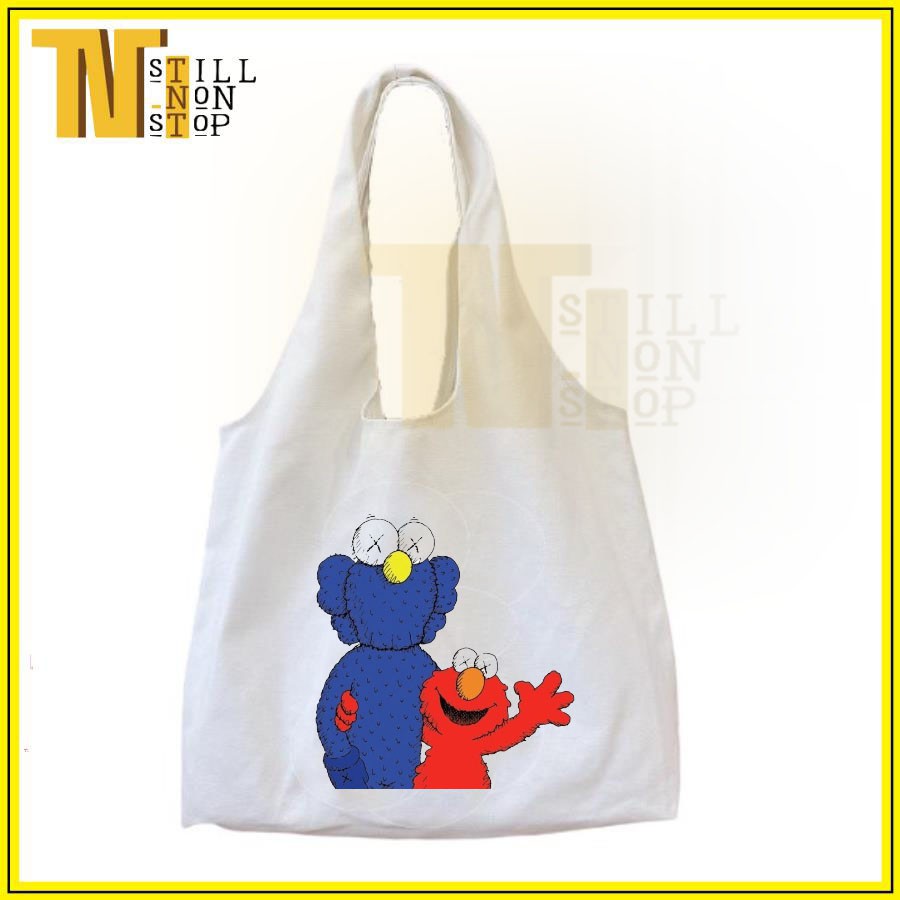 Túi đeo vai (VẢI CANVAS MỀM - QUAI LIỀN) - KAWS P2