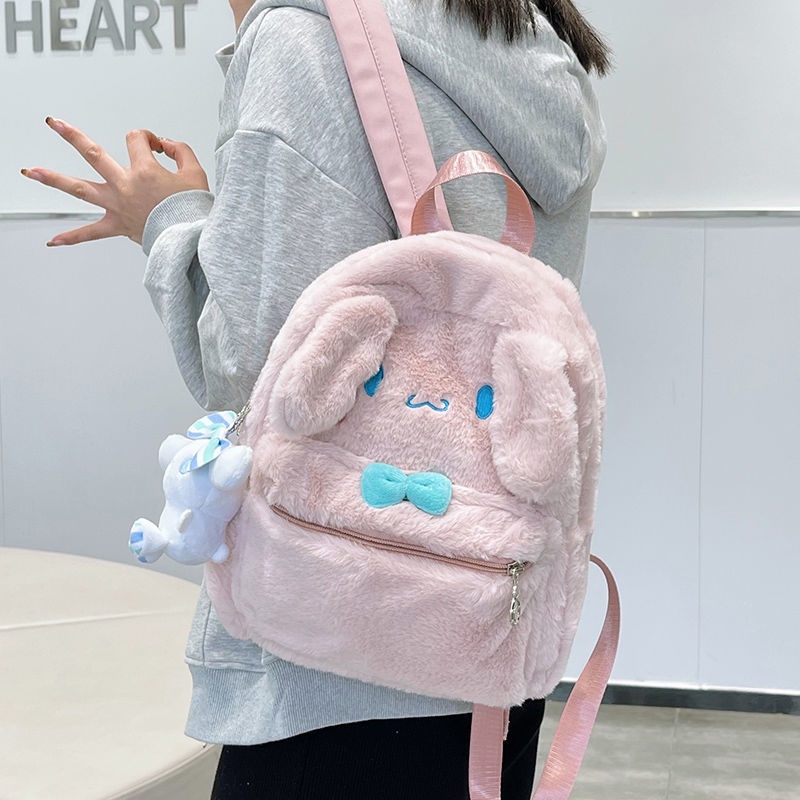 Ba Lô Đi Học Hình Cinnamoroll Phối Nhung Dễ Thương Phong Cách Nhật Bản Cho Bé Gái
