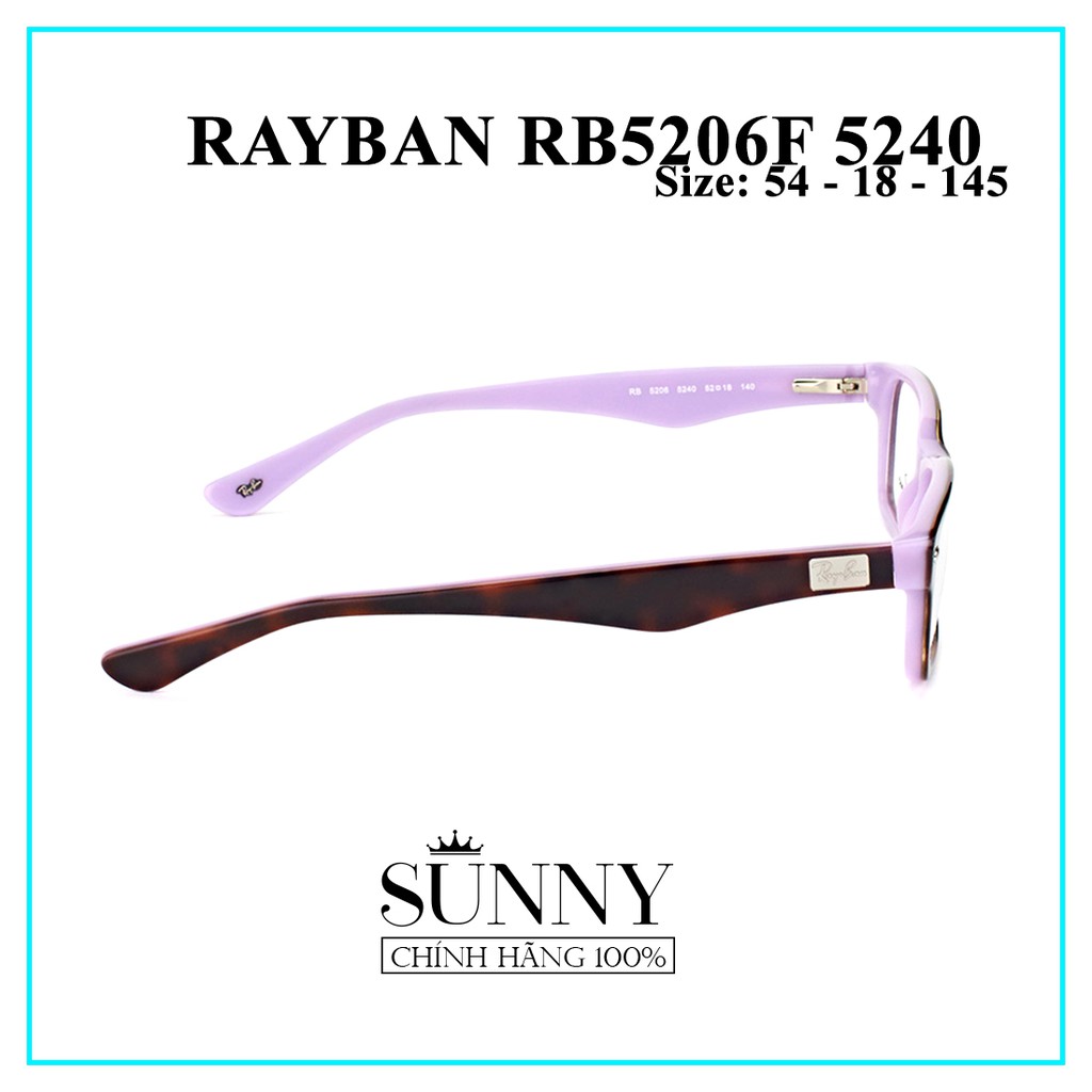 Gọng kính chính hãng Rayban RB5206F-5240 (kèm tem thẻ bảo hành chính hãng, bảo hành toàn quốc, thiết kế dễ đeo