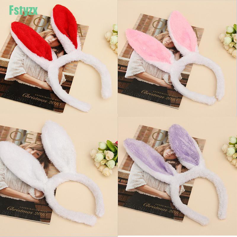 fstyzx Fashion New Plush Fluffy Bunny Rabbit Ears Headband Costume Accessory Dress Up