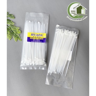 Dây rút nhựa, dây thít màu trắng cột dây điện, cột lan, bịch 100 cái dây gút dài 15cm