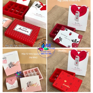 HỘP GIẤY SOCOLA VALENTINE 12 VIÊN ( 2122.110)