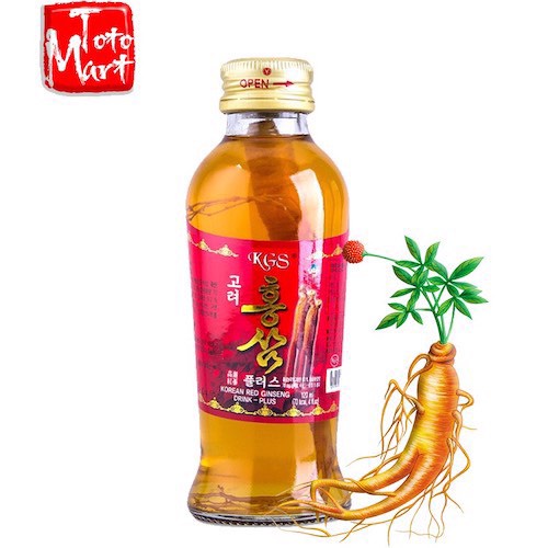 Hộp nước hồng sâm có củ KGS (120ml x 10 chai)