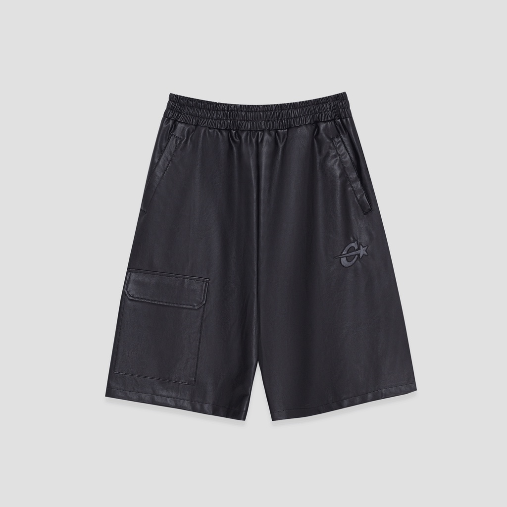 Set áo khoác da local brand ClownZ C-star Black Leather, da tổng hợp unisex nam nữ form rộng