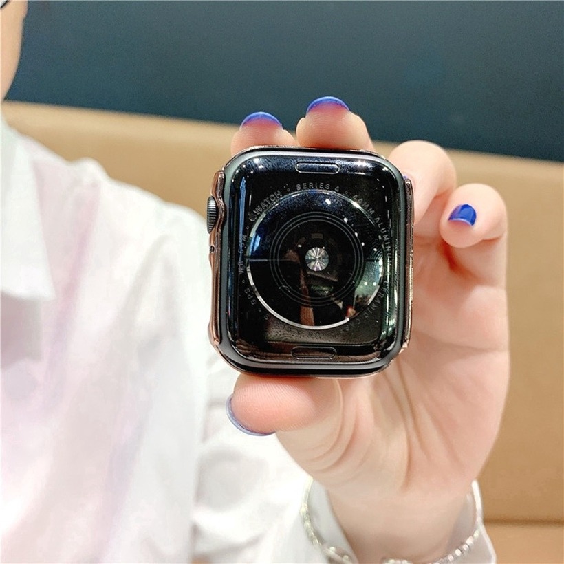 Ốp đồng hồ PC đính kim cương cho Apple Watch Series 6 SE 38mm 42mm 40mm 44mm iWatch Series 5 4 3 2