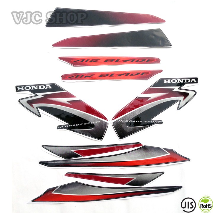 Bộ tem xe Airblade 2009 Thai màu đỏ