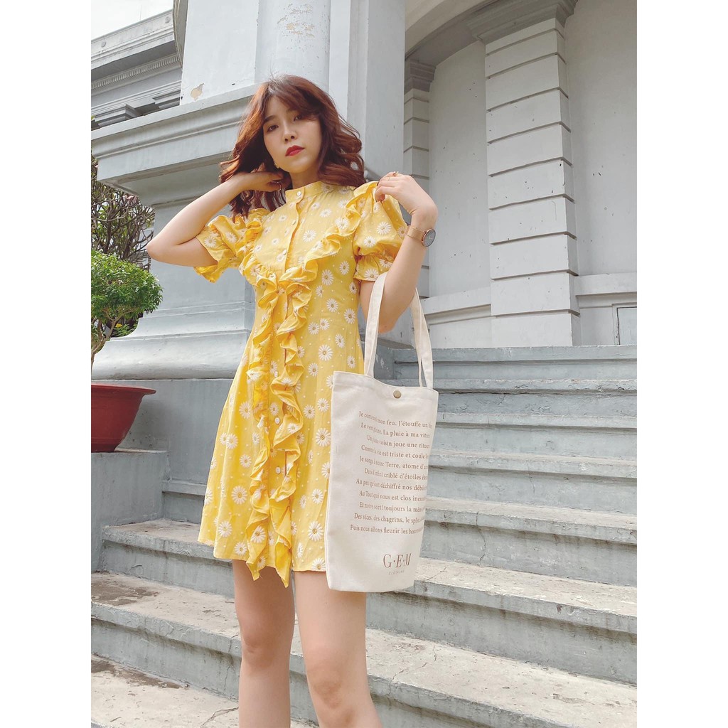 Đầm vàng hoa cúc Lio Dress Gem Clothing SP060380