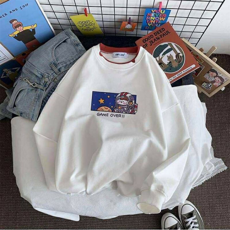 Áo Sweater RORO form rộng unisex (Ảnh thật)