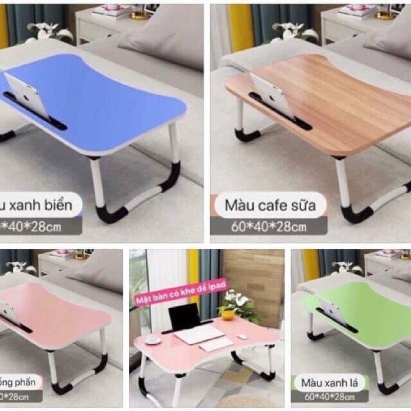 Bàn Học Gấp Gọn Thông Minh Có Khe Cắm Tiện Dụng