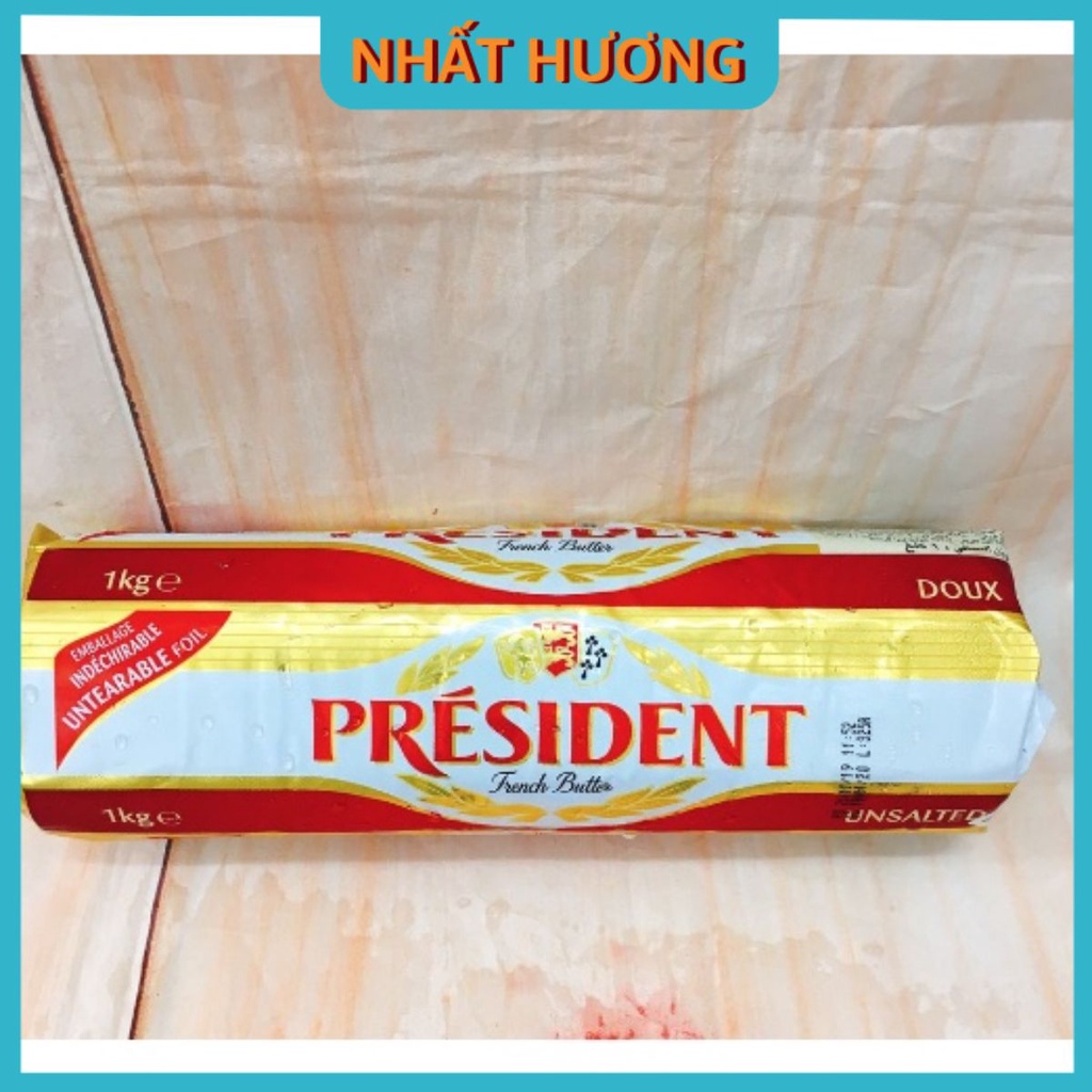 Bơ Lạt President 1kg Tròn- Giao Còn Hạn- Không Đổi Trả Hàng