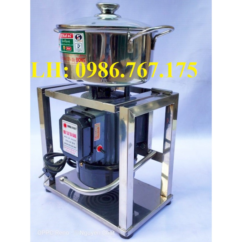 Cối xay chà bông, máy làm giò chả, máy quết nhuyễn thịt làm giò chả loại 1,5kg khung Inox