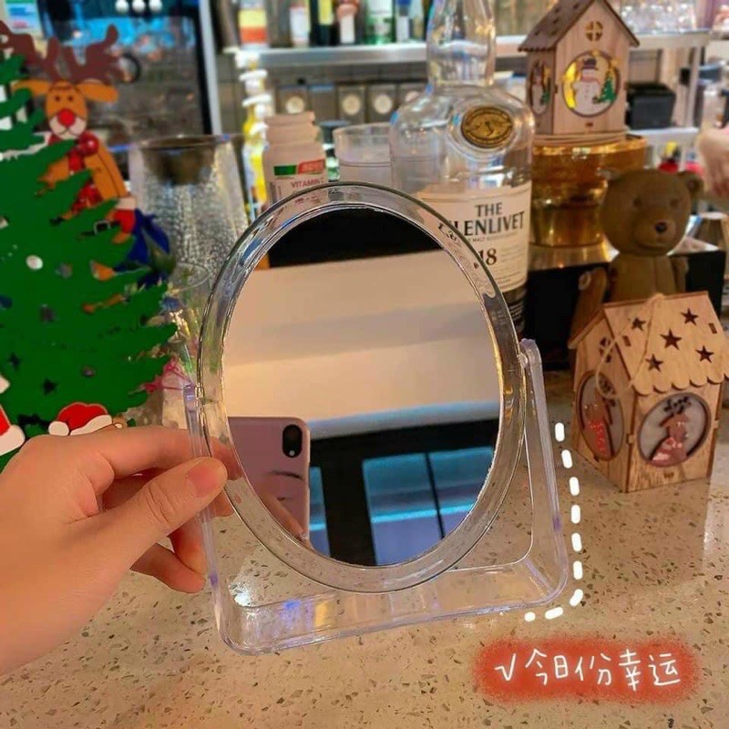 GƯƠNG NHỰA ĐỂ BÀN TRONG SUỐT 2 MẶT