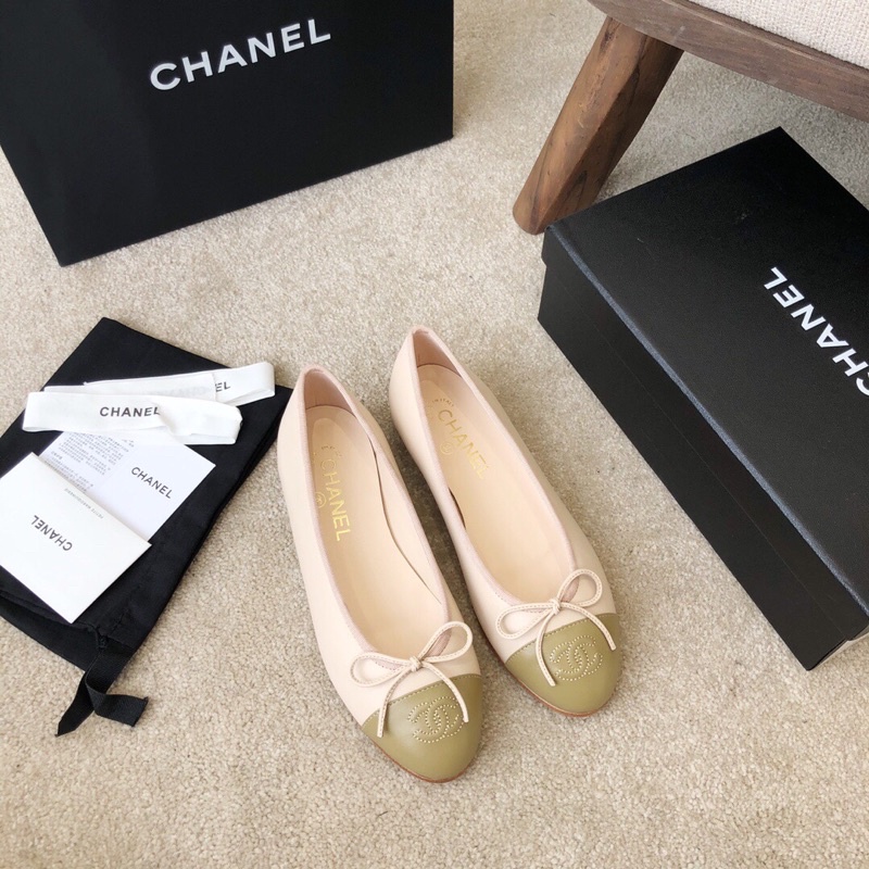 giày ba lê hoạ tiết thắt nơ cổ điển thời trang nữ 𝘾𝙝𝙖𝙣𝙚𝙡 CN 𝘾𝙝𝙖𝙣𝙚𝙡