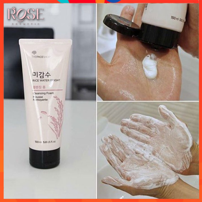 Sữa Rửa Mặt Gạo The Face Shop Hàn Quốc ⚡⚡ Làm Trắng Da Rice Water Bright Cleansing Foam TFS 150ml