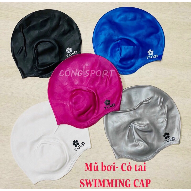 Mũ bơi có tai Yuko cao cấp