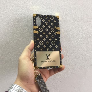 Ốp lưng lv gương iPhone X, 7 plus, 11, 11, 12 pro max tặng kèm dây đeo