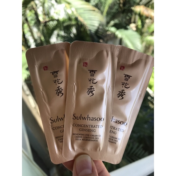 5 gói  Kem mắt nhân sâm Sulwhasoo concentrated Ginseng Renewing Eye Cream Ex