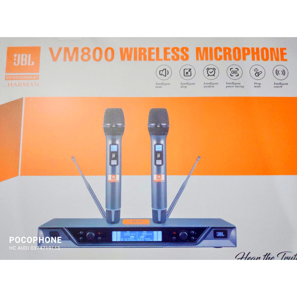 mic JBL VM 800 không dây THÔNG MINH loại tốt