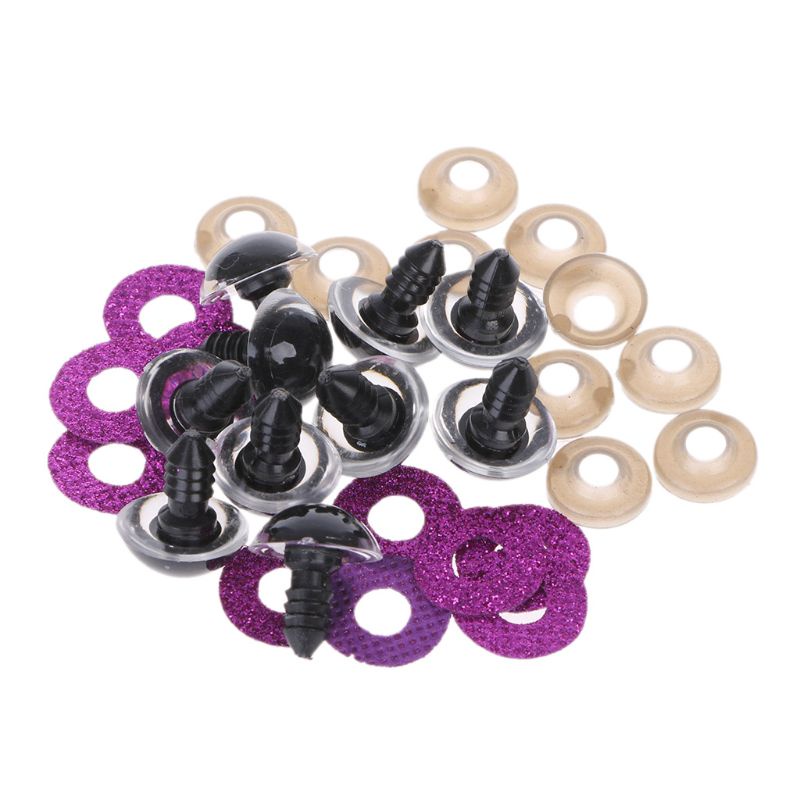 Bộ 10 Mắt Nhựa Phát Sáng An Toàn Cho Búp Bê Amigurumi