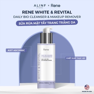 Sữa Rửa Mặt & Tẩy Trang Trắng Da RENE WHITE & REVITAL Daily Bio Cleanser & Makeup Remover 100ml