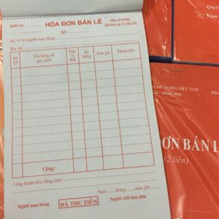 Hóa đơn bán lẻ hàng giấy đẹp