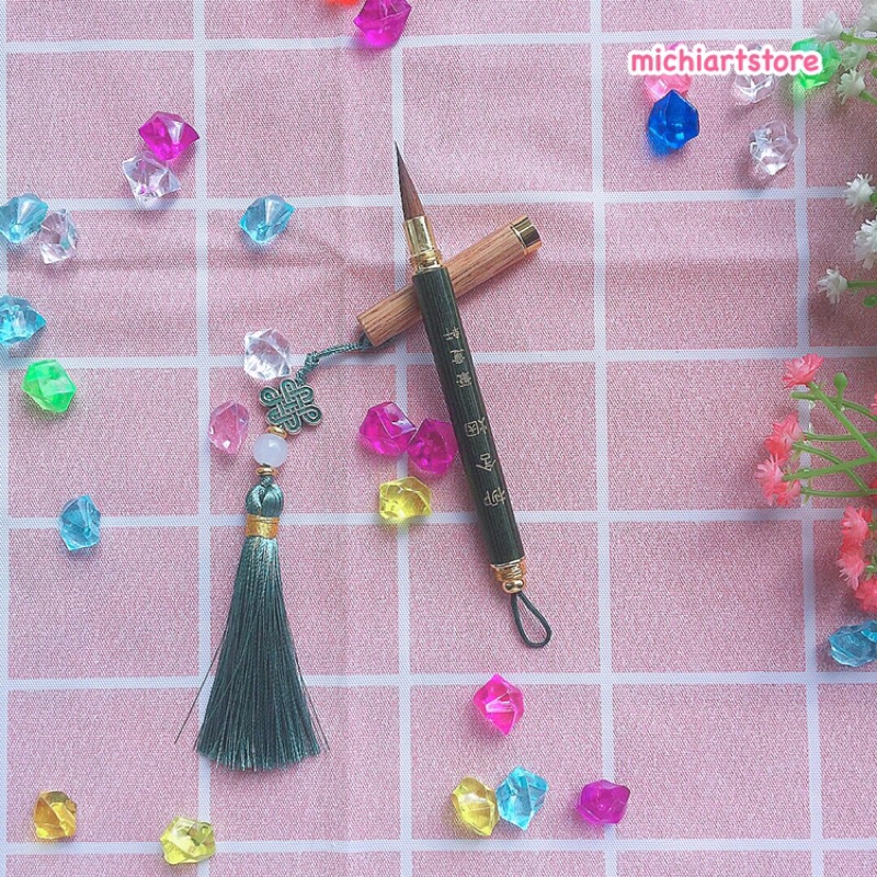 [Michi Art Store] Liễu Hàm Yên - Bút lông vẽ màu nước thủy mặc, cọ thư pháp lông thú - Bút Ý Hiên