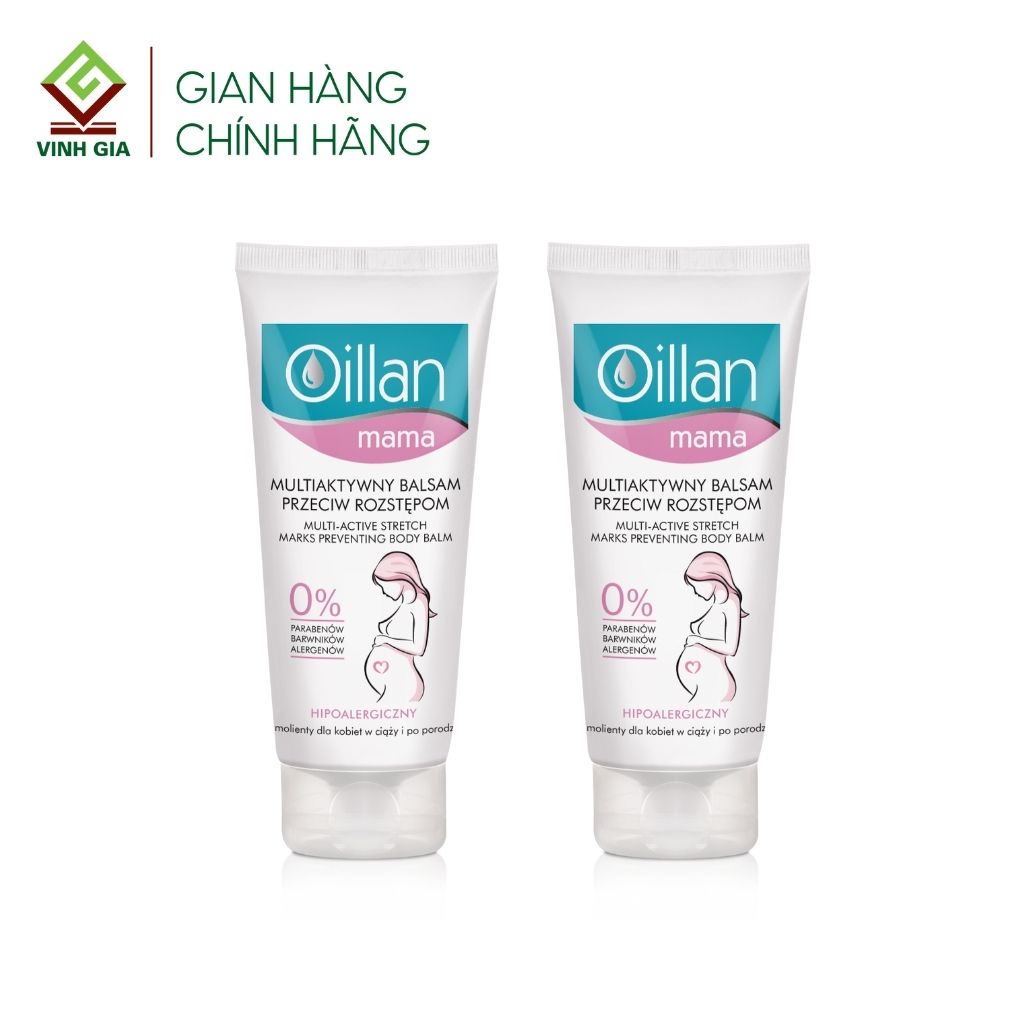 Kem Ngừa Rạn OILLAN MAMA MULTI-ACTIVE STRETCH MARK PREVENTING BODY BALM Dưỡng Ẩm Không Gây Bết Dính An Toàn Cho Da 200ml