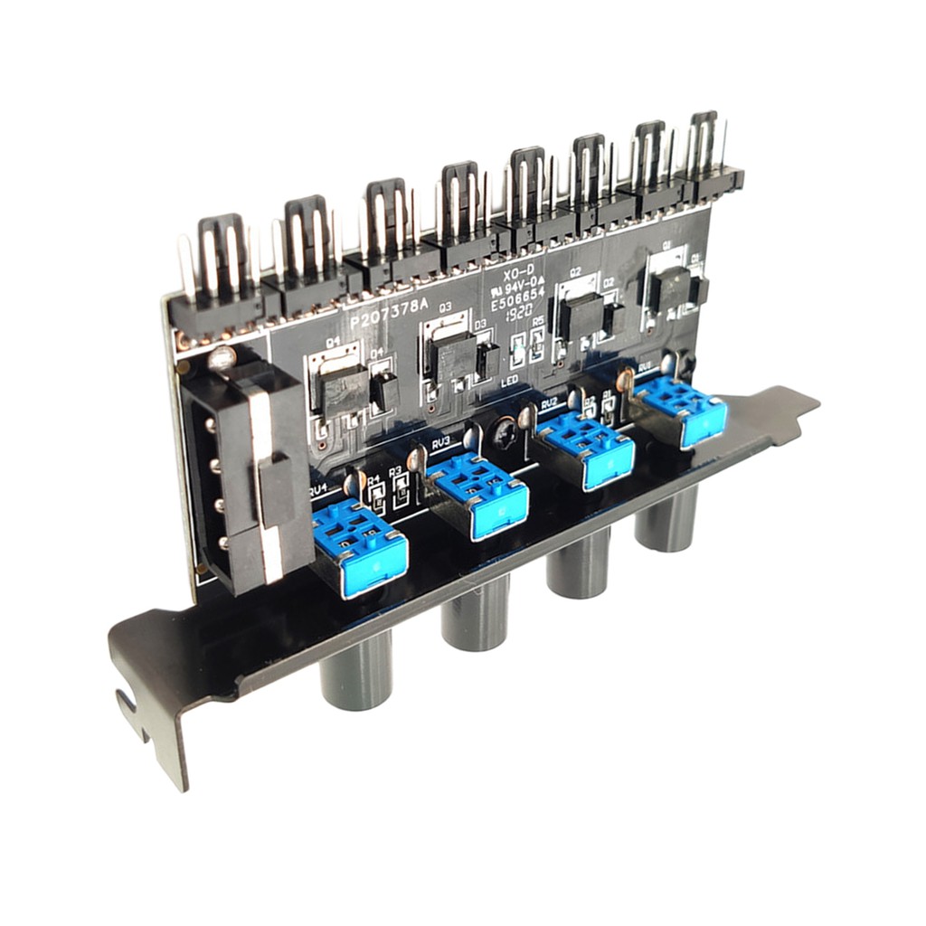 Bộ Điều Chỉnh Tốc Độ Quạt Tản Nhiệt Máy Tính PC 3 8 Chiều 4Pin 3Pin Shiwaki1