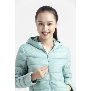 VND-W02-ÁO KHOÁC LÔNG VŨ DÀI TAY CÓ MŨ VINADOWN