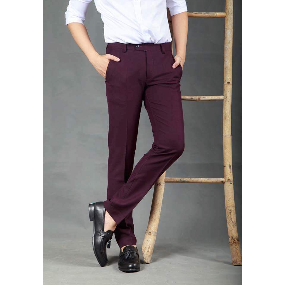 🌟HCM🌟🌺FREESHIP 99K🌺️ >--->Quần Âu Màu Đỏ Đô Dài Nam QTANA14<---< Mina-Fashion ⚡⚡⚡⚡⚡