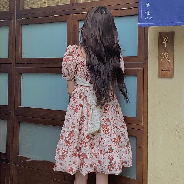 Đầm Công Chúa Họa Tiết Hoa Xinh Xắn Cho Nữ