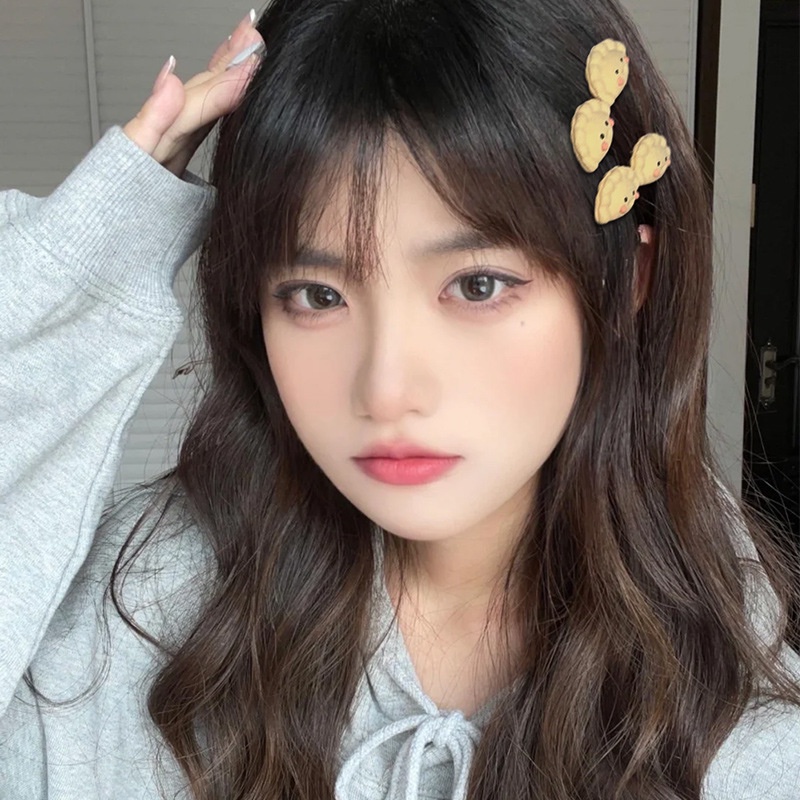 1 Kẹp Tóc Tạo Hình Thức Ăn Sáng Tạo Thủ Công Phong Cách Hàn Quốc Cho Nữ