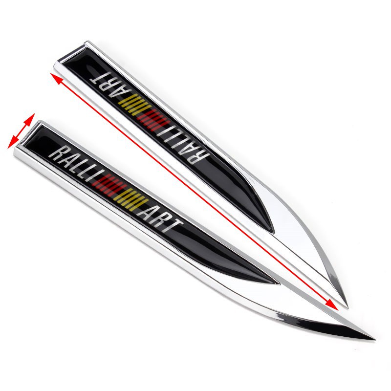 Logo Kim Loại Dán Chữ Ralliart Cho Xe Mitsibishi Phong Cách Và Cá Tính
