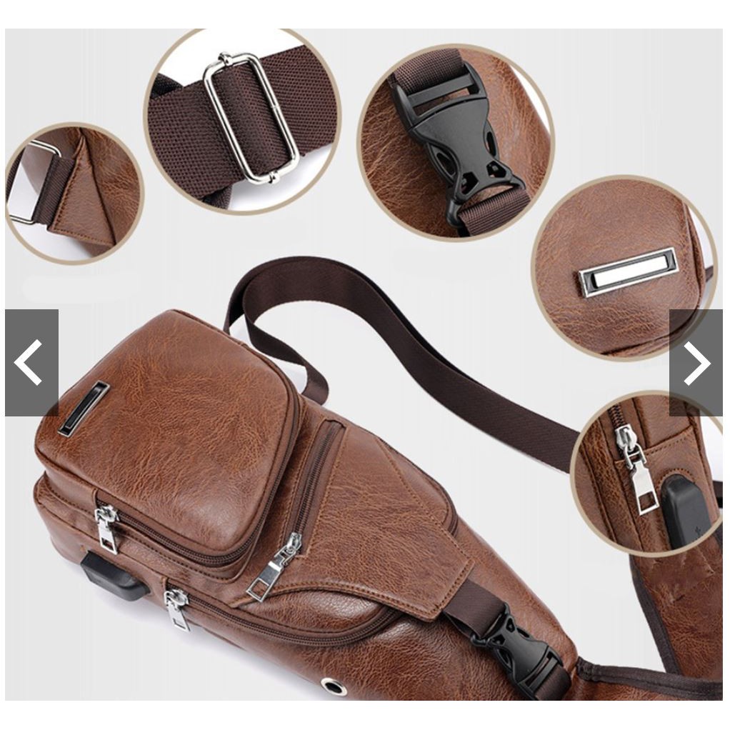 Túi đeo chéo bằng da cao cấp phong cách Hàn Quốc | BigBuy360 - bigbuy360.vn