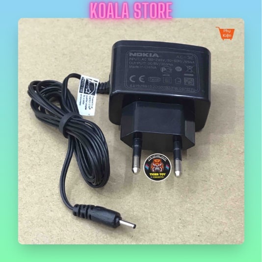 Sạc Nokia Chân Kim, Củ Sạc Chân Kim Dùng Cho 1110i - 1202 - 1280 – 1200 Bền Bỉ, Loại Đẹp