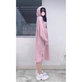 [SẴN] HOODIE DRESS - VÁY HOODIE DA CÁ