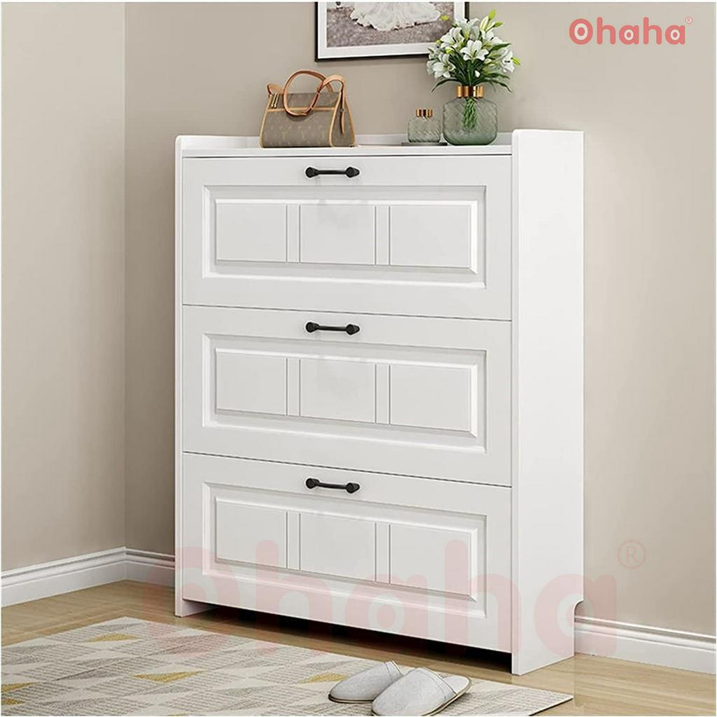 Tủ Giày Thông Minh OHAHA Cao Cấp - Phong Cách Tân Cổ Điển TG04 - Kiểu Nội Thất Lắp Ráp Sẵn